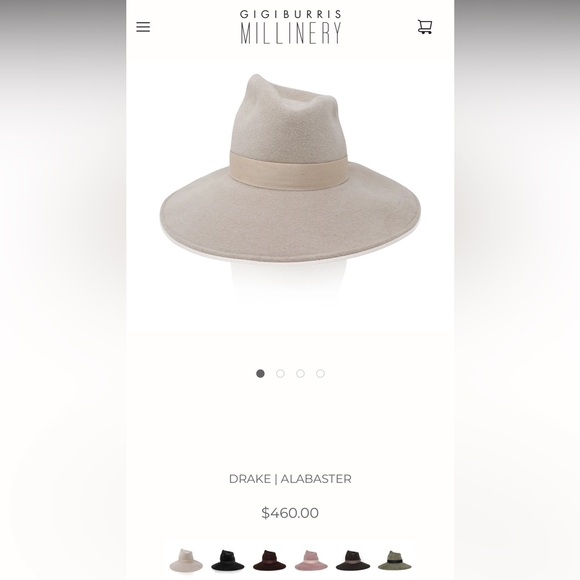 Gigi Burris Millinery DRAKE | ALABASTER hate.no tag,never worn - Picture 4 of 9